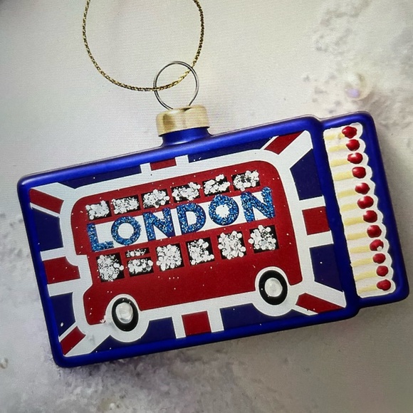 ❤️ ANTHROPOLOGIE FURBISH STUDIO MATCHBOOK GLASS LONDON ORNAMENT NEW